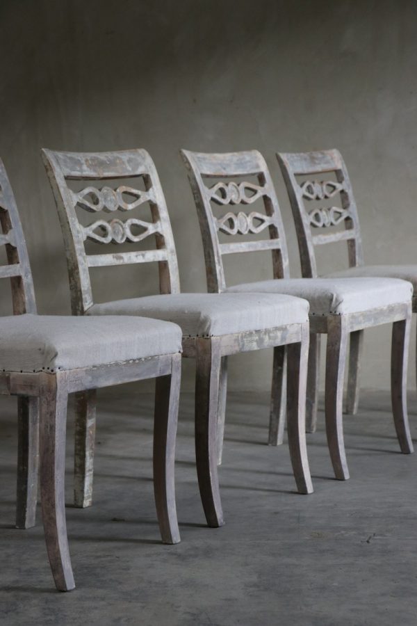 Set of 4 Gustavian chairs - Image 19