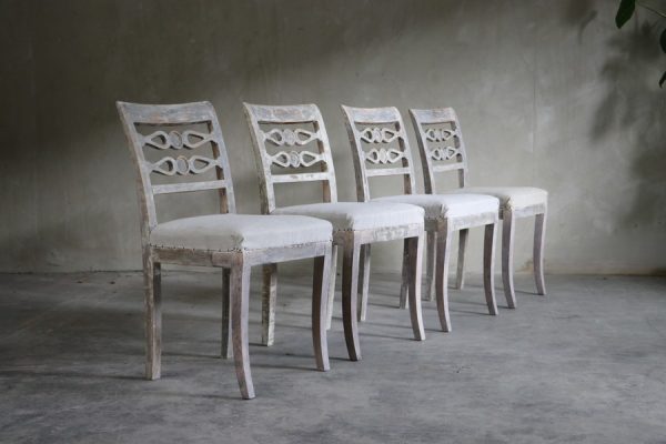 Set of 4 Gustavian chairs - Image 20