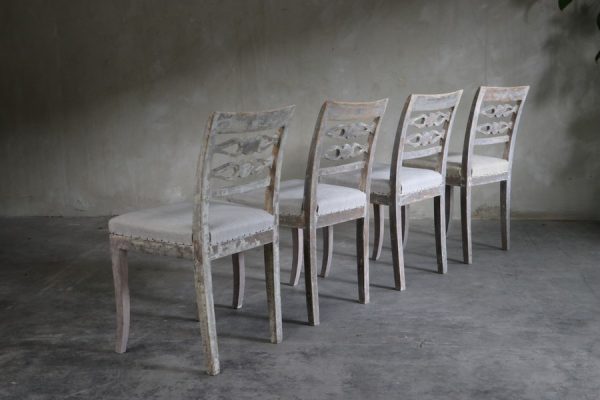Set of 4 Gustavian chairs - Image 26