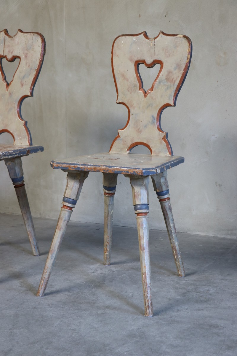 Pair of Swedish folk art chairs - Image 4