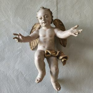 Carved wooden angel